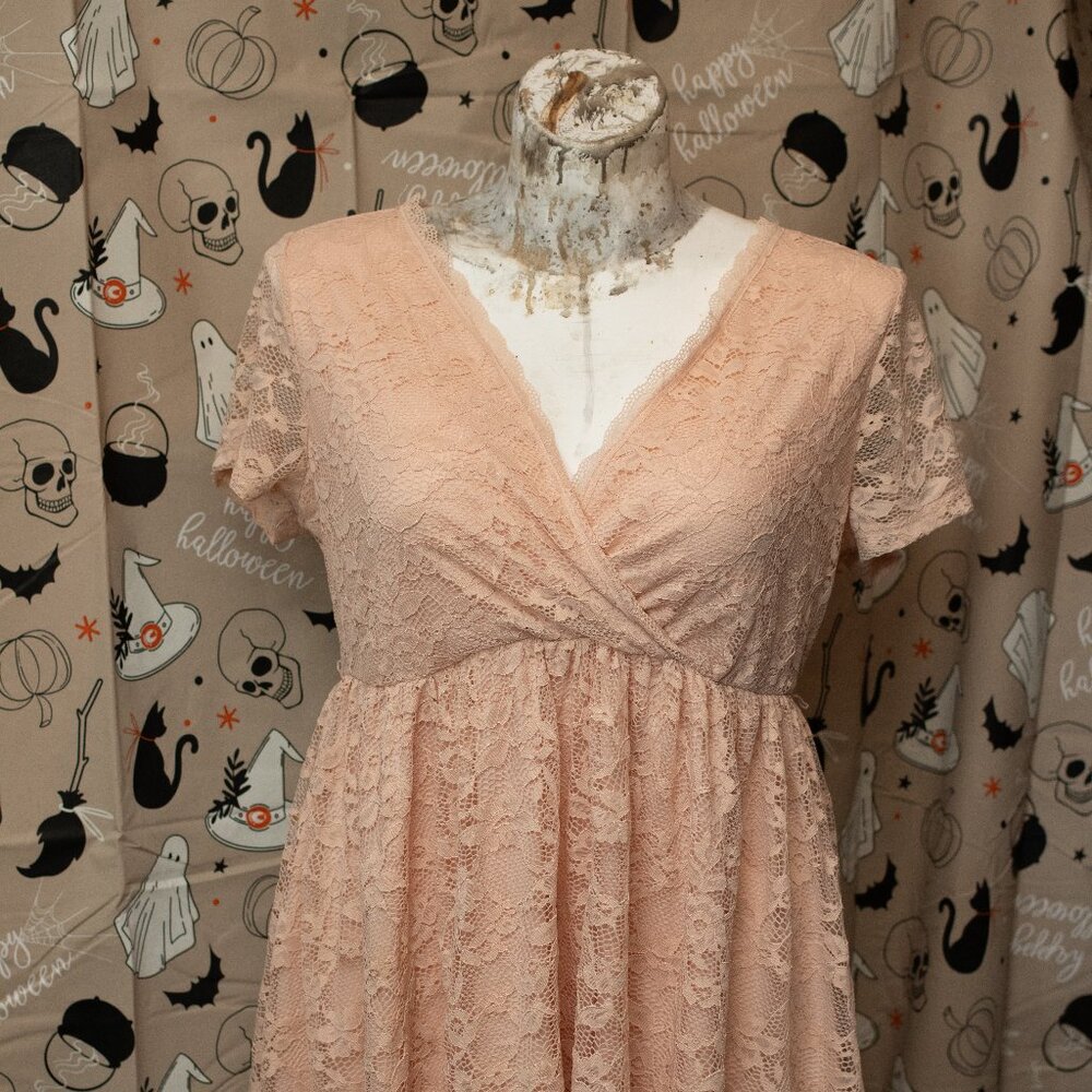 Light peach dress